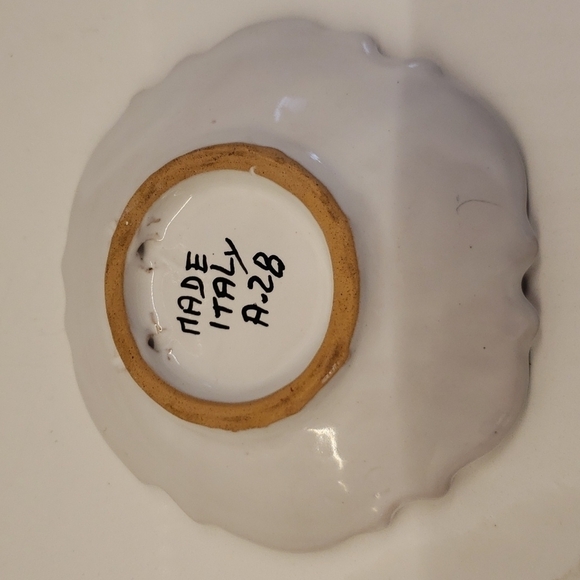 Trinket Dish Italy A-28 Hanging Wall Décor 4"Diam Ceramic - Picture 5 of 6